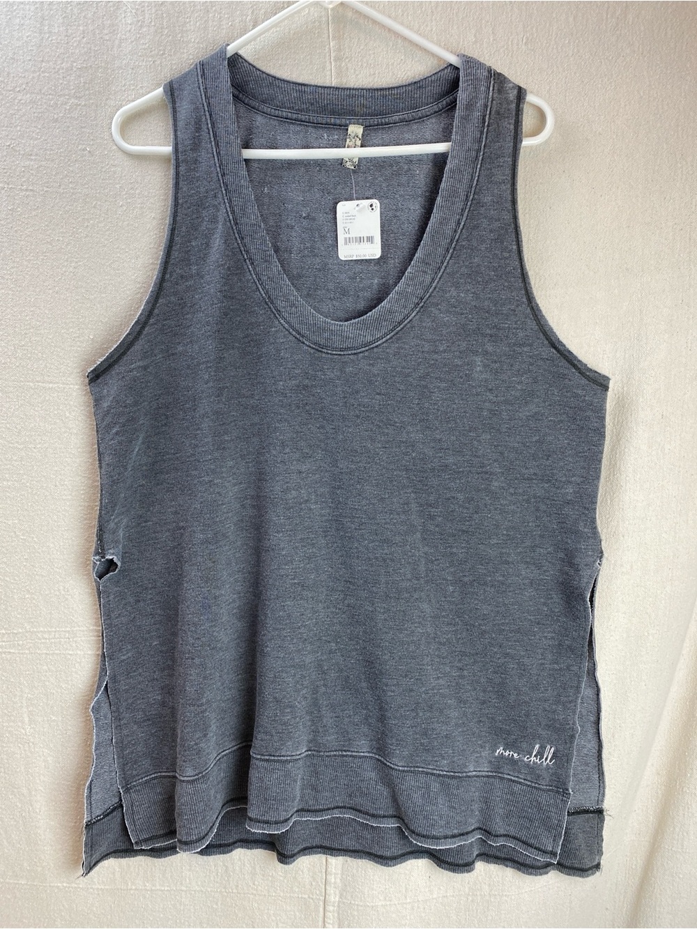 NWT Free People Cozy Girl Tank / Washed Black M